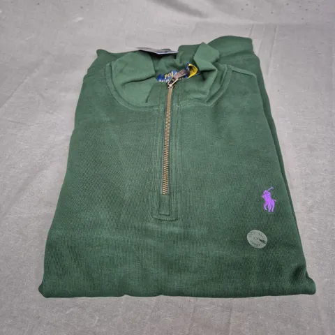 POLO RALPH LAUREN GREEN QUARTER ZIP - XXL