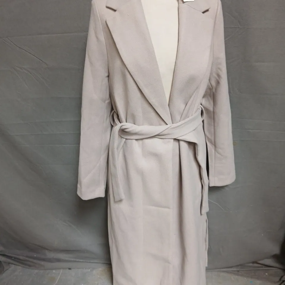 NEW LOOK TALL OPEN FRONT BELTED COAT - UK 10