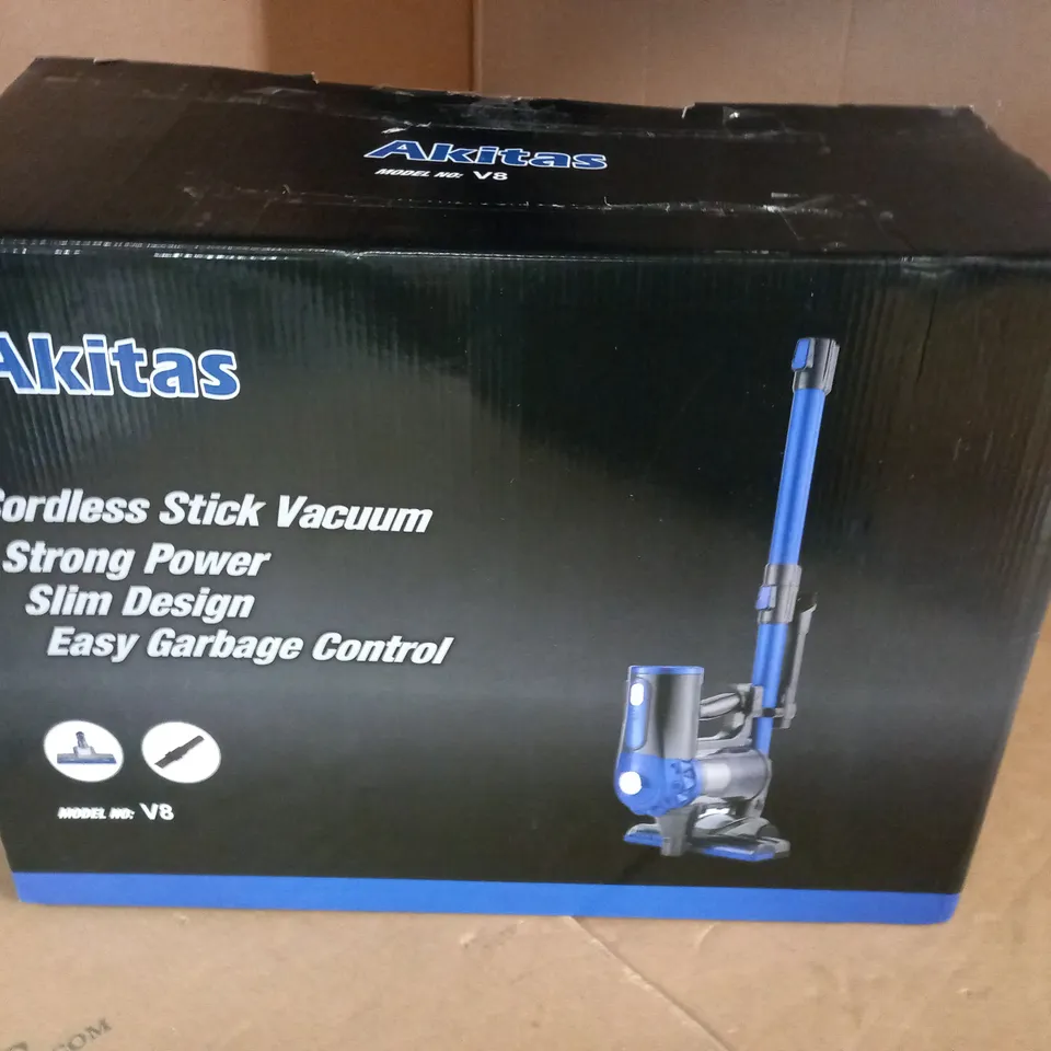 BOXED AKITAS CORDLESS STICK VACUUM 