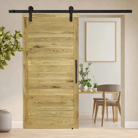 BOXED PINACHE SOLID OAK BARN DOOR