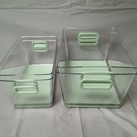 COOKS ESSENTIALS SET OF 4 STACKABLE STORAGE TUBS