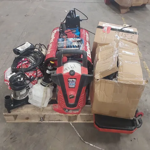 PALLET OF ASSORTED TOOLS AND EQUIPMENT PARTS