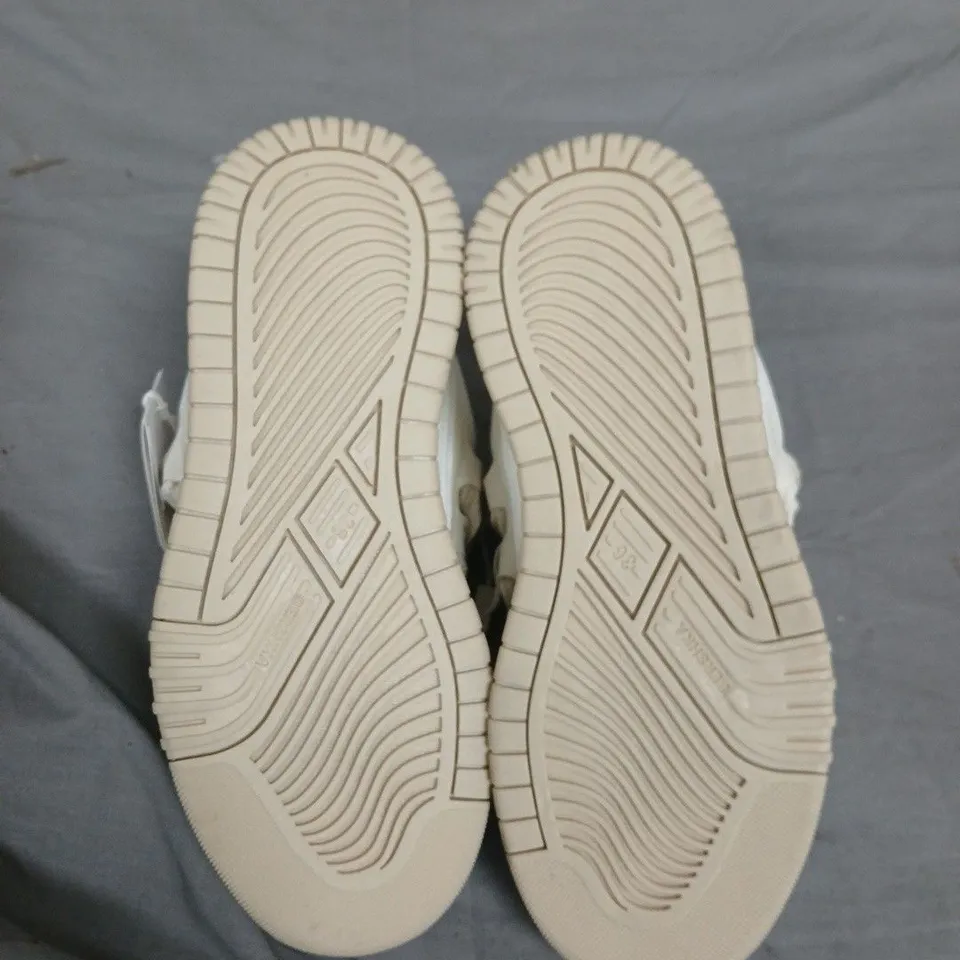 BERSHKA STARFIT WHITE TRAINERS - UK 3