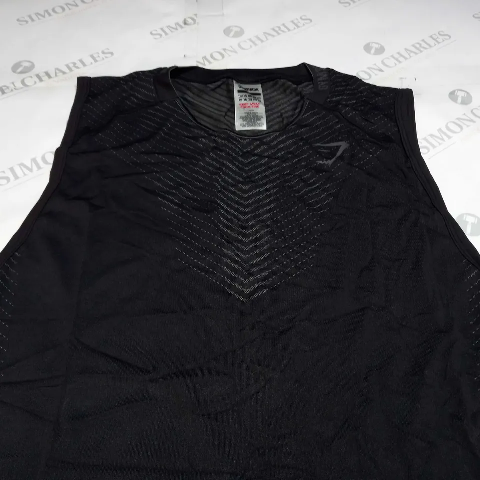 GYMSHARK THIN WOKOUT VEST IN BLACK/GREY - MEDIUM