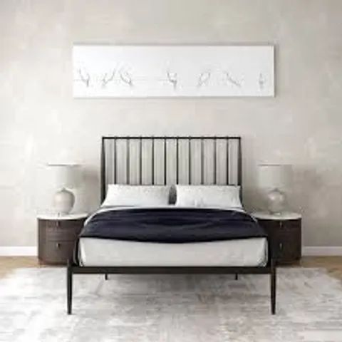 BOXED GIULIA METAL BED - SIZE UNSPECIFIED 