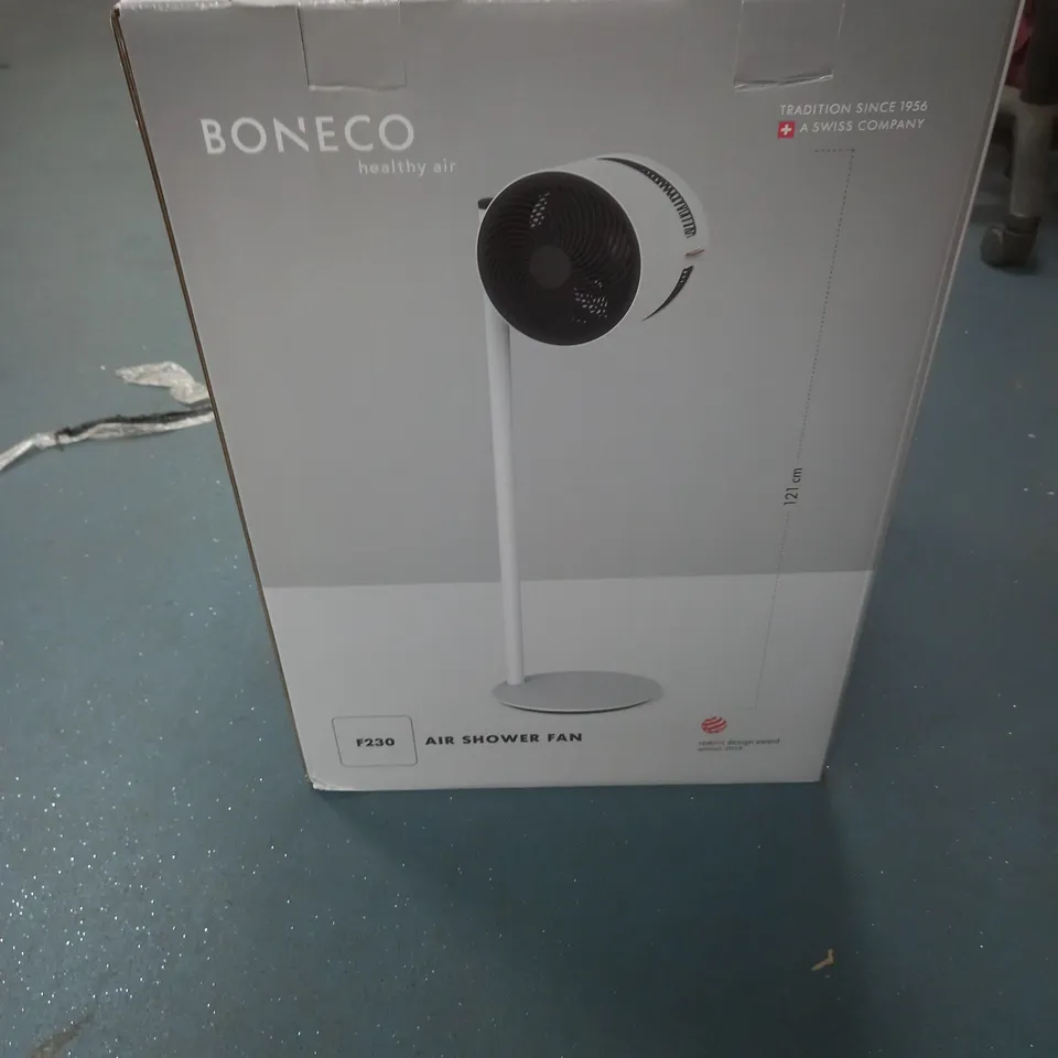 BOXED BONECO F230 AIR SHOWERING FAN, WITH INSTRUCTIONS