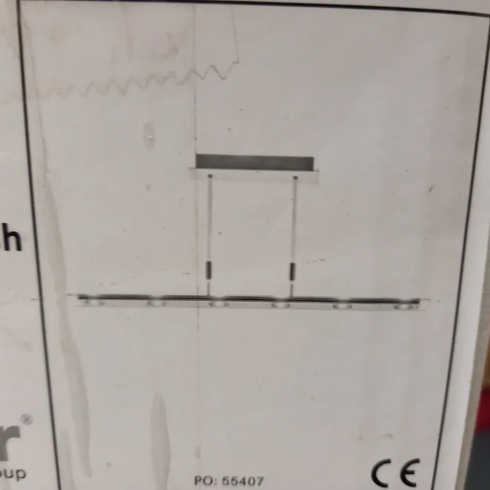 BRAND NEW DAR LIGHTING EUROPA 6 LAMP LED PENDANT LIGHT - COLLECTION ONLY