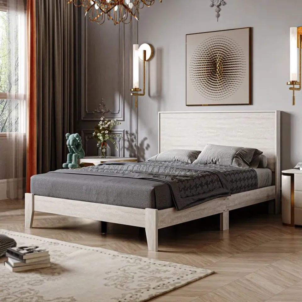 BOXED ABBYVILLE MILTON DOUBLE PLATFORM BED (1 BOX)