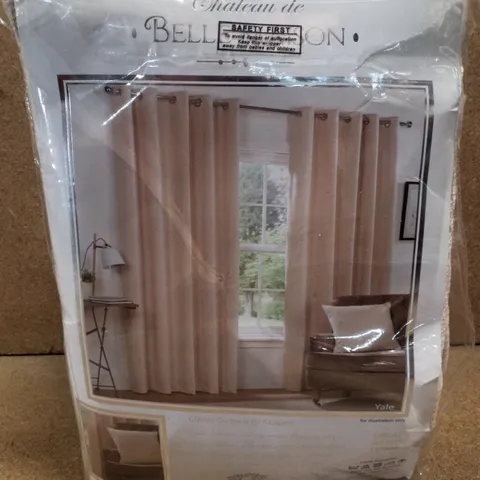 BRAND NEW CHATEAU DE BELLE MAISON YALE LINED CURTAINS 229×274CM - NATURAL