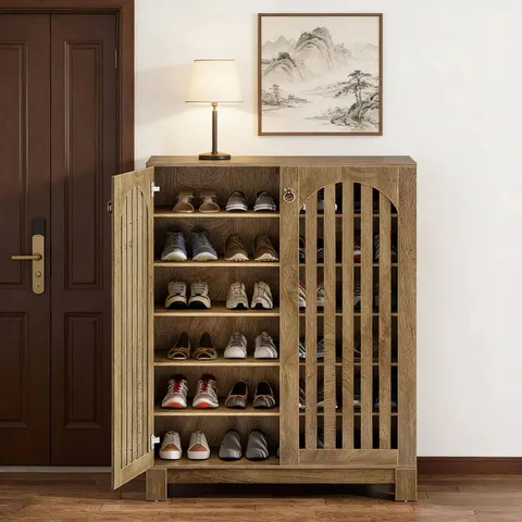 BOXED 6-TIER ENTRYWAY SHOE CABINET AND STORAGE RACK MANUFACTURED BY TRIBESIGNS