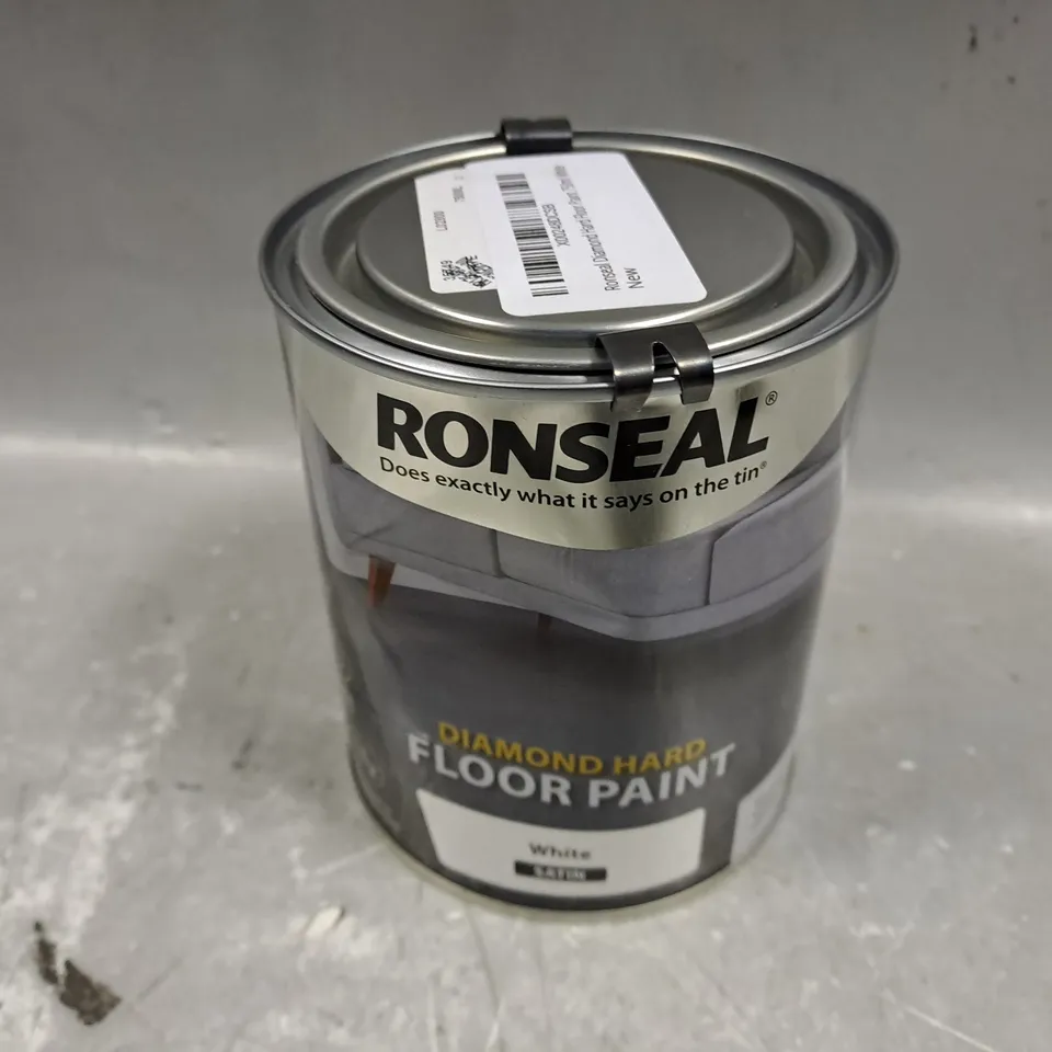 RONSEAL DIAMOND HARD FLOOR PAINT (WHITE SATIN) - COLLECTION ONLY