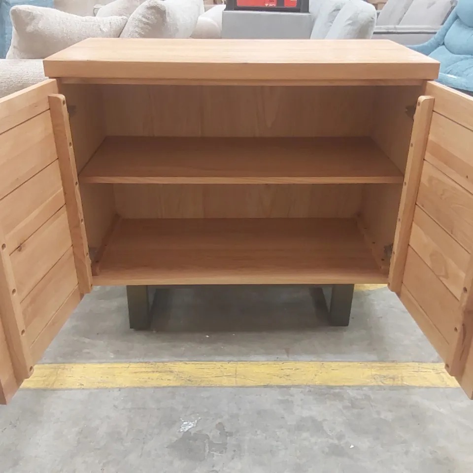 DESIGNER WOODEN 2 DOOR STORAGE CABINET