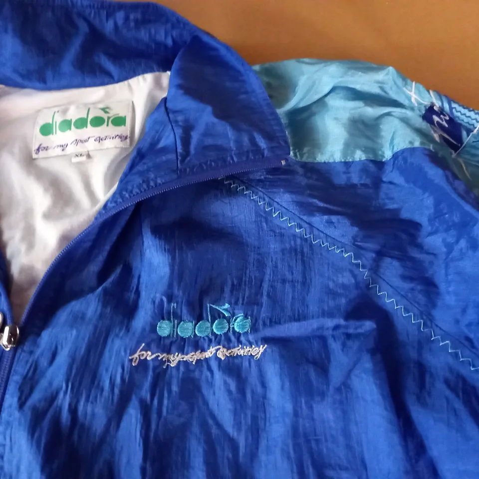 DIADORA VINTAGE ZIP THROUGH TRACK TOP - XL