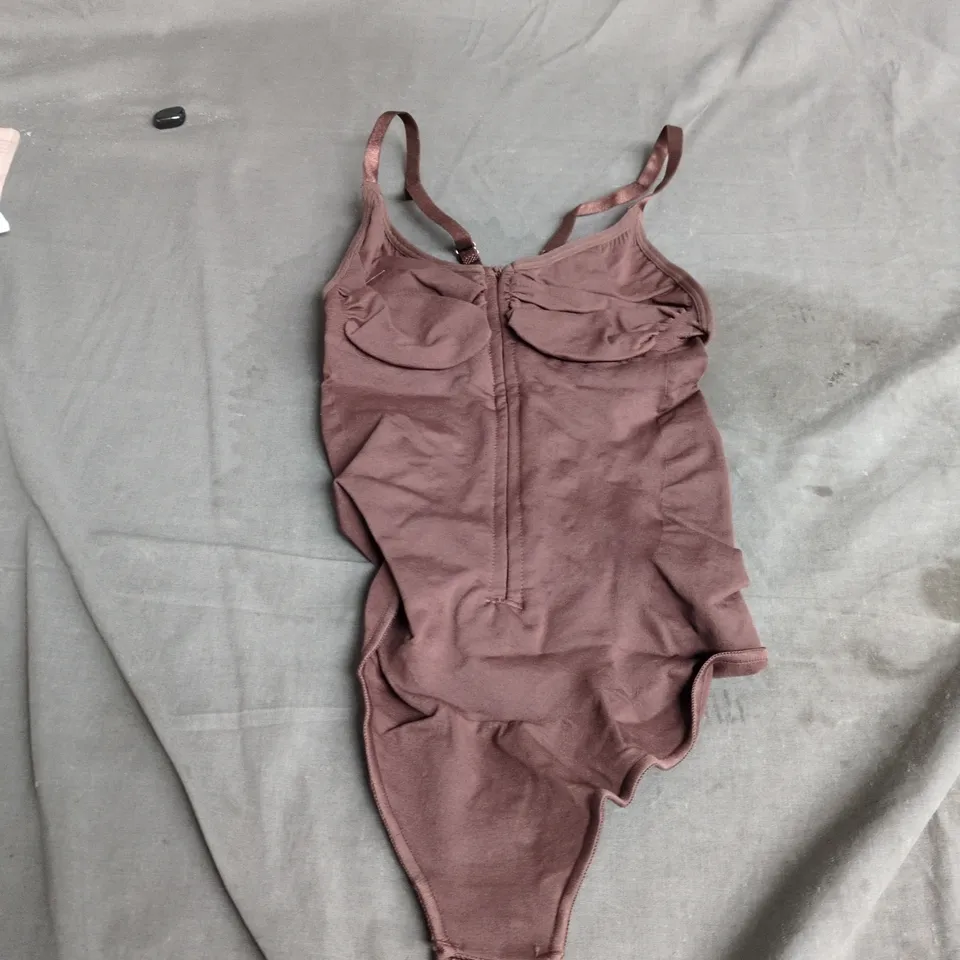 FEELINGIRL - SEAMLESS BODY-SHAPING JUMPSUIT – BROWN – SIZE M