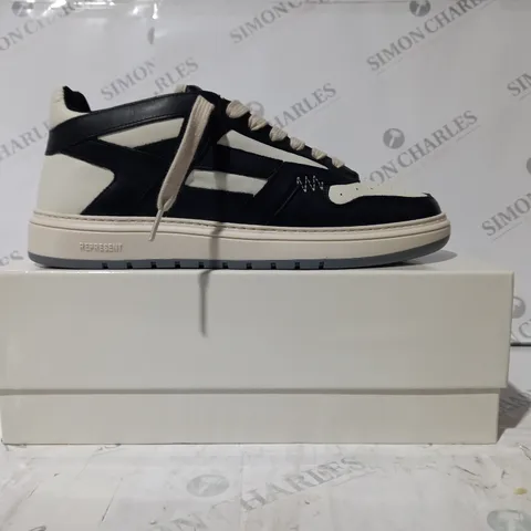 BOXED PAIR OF REPRESENT SHOE SIN BLACK/CREAM UK SIZE 10.5