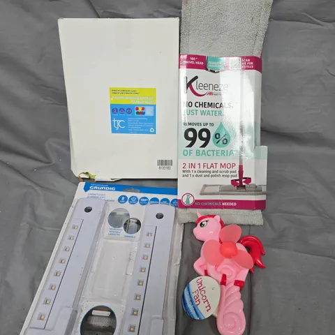 APPROXIMATELY 20 ASSORTED HOUSEHOLD PRODUCTS INCLUDE HANDHELD FA, SENSING SPONGE, CABINET LIGHTS ETC 