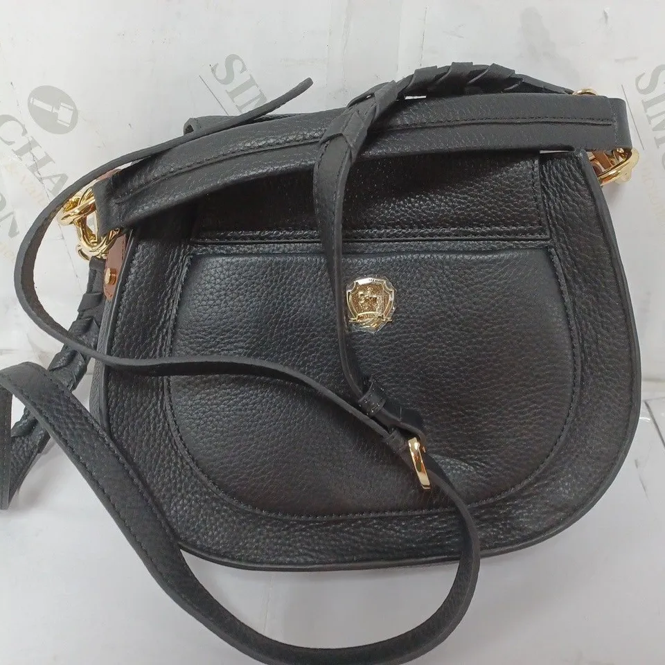 PAUL COSTELLOE GYMKHANA BAG IN BLACK/TAN