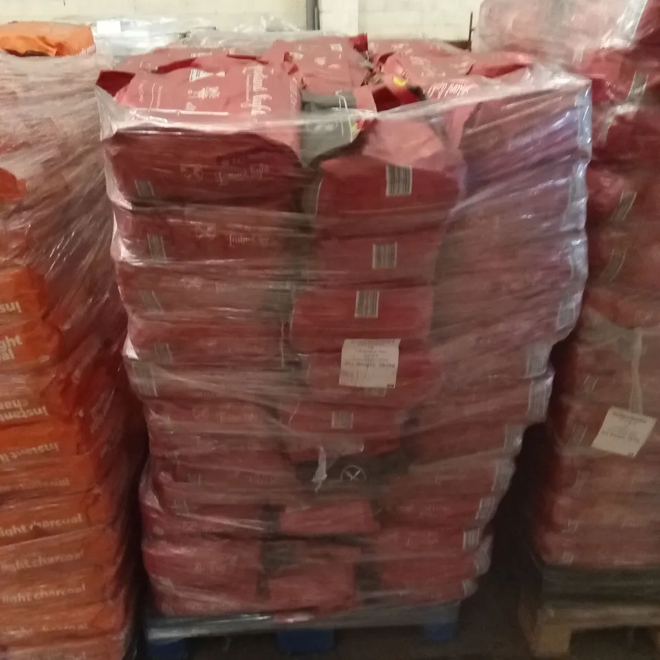 PALLET TO CONTAIN A LARGE QUANTITY OF INSTANT LIGHT LUMPWOOD CHARCOAL 