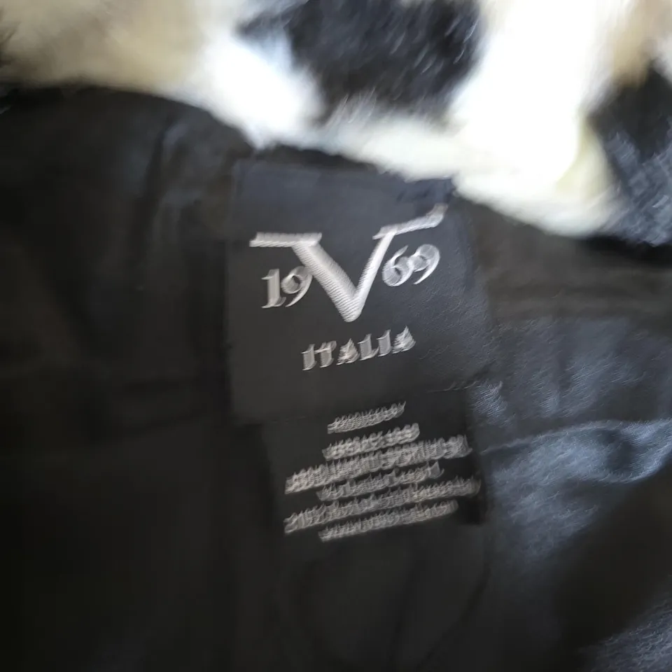 VERSACE 1969 PELLICCIA ZEBRA PRINT FUR COAT – SIZE S