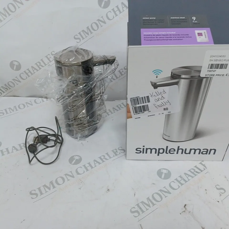 SIMPLE HUMAN LIQUID SOAP OR SANITIZER SENSOR PUMP/DISPENSER