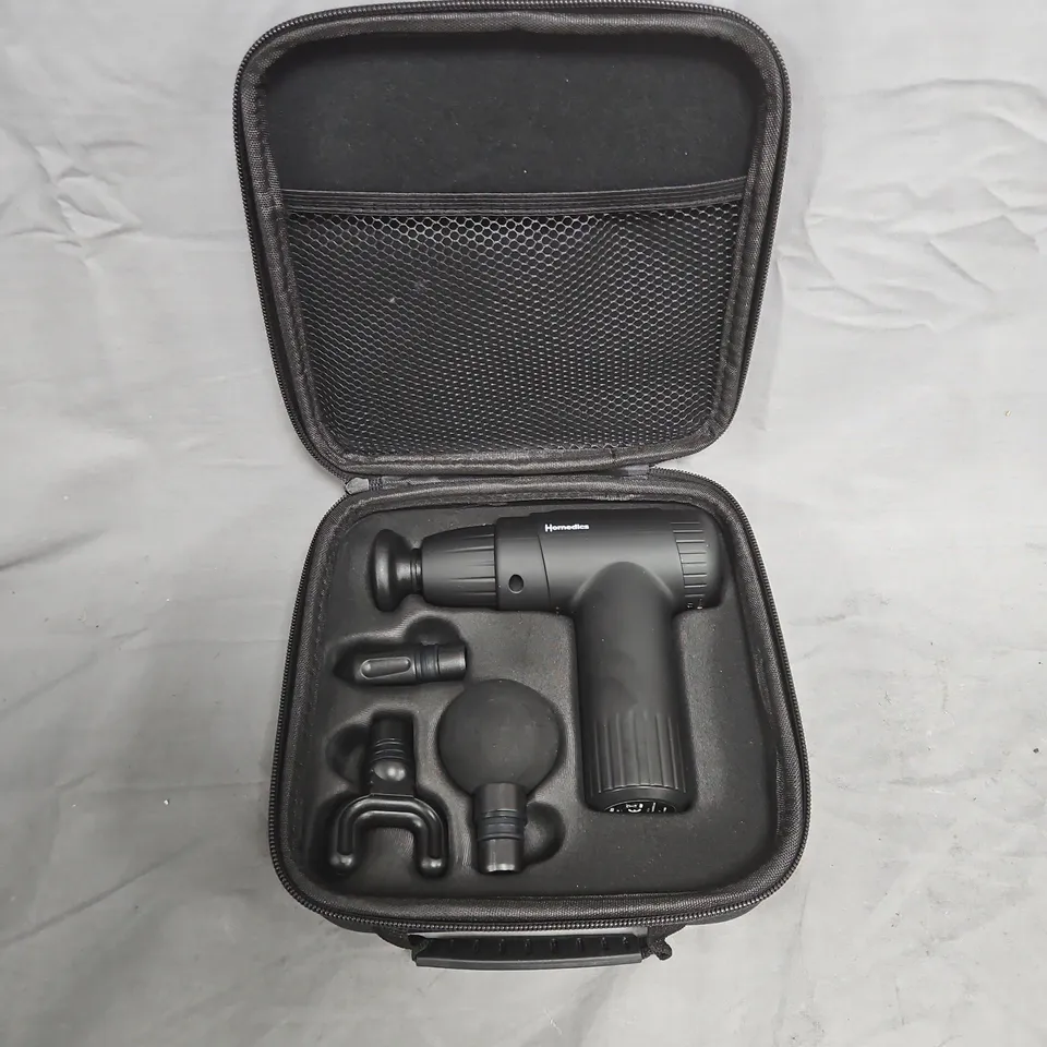 HOMEDICS NOVO MINI MASSAGE GUN – BLACK WITH TRAVEL CASE
