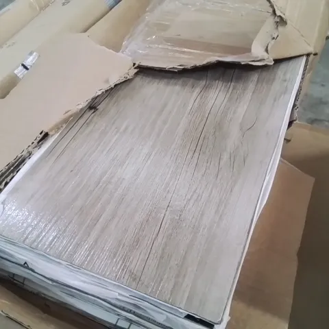 BOX CONTAINING APPROXIMATELY 20 SELF ADHESIVE FLOOR TILE PLANKS