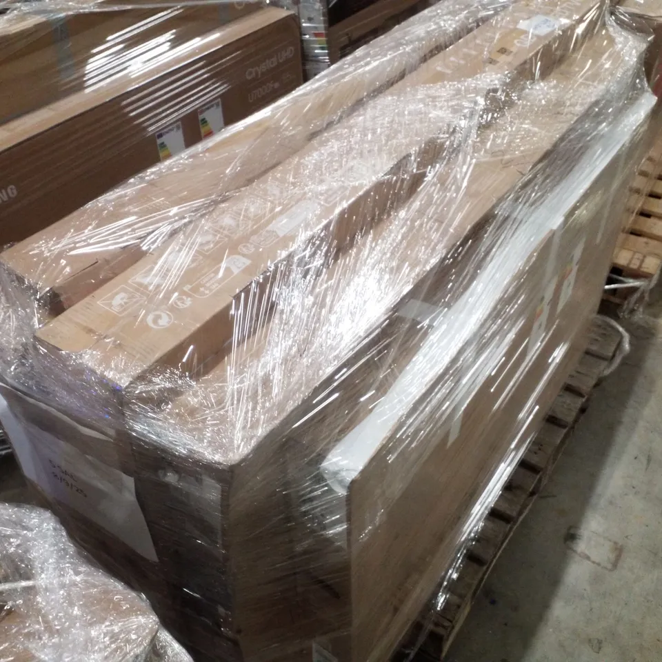 PALLET OF FIVE ASSORTED WAREHOUSE DAMAGED TV'S TO INCLUDE;