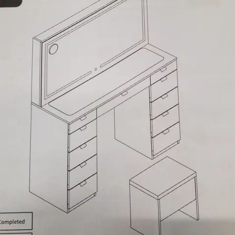 BOXED WHITE DESK