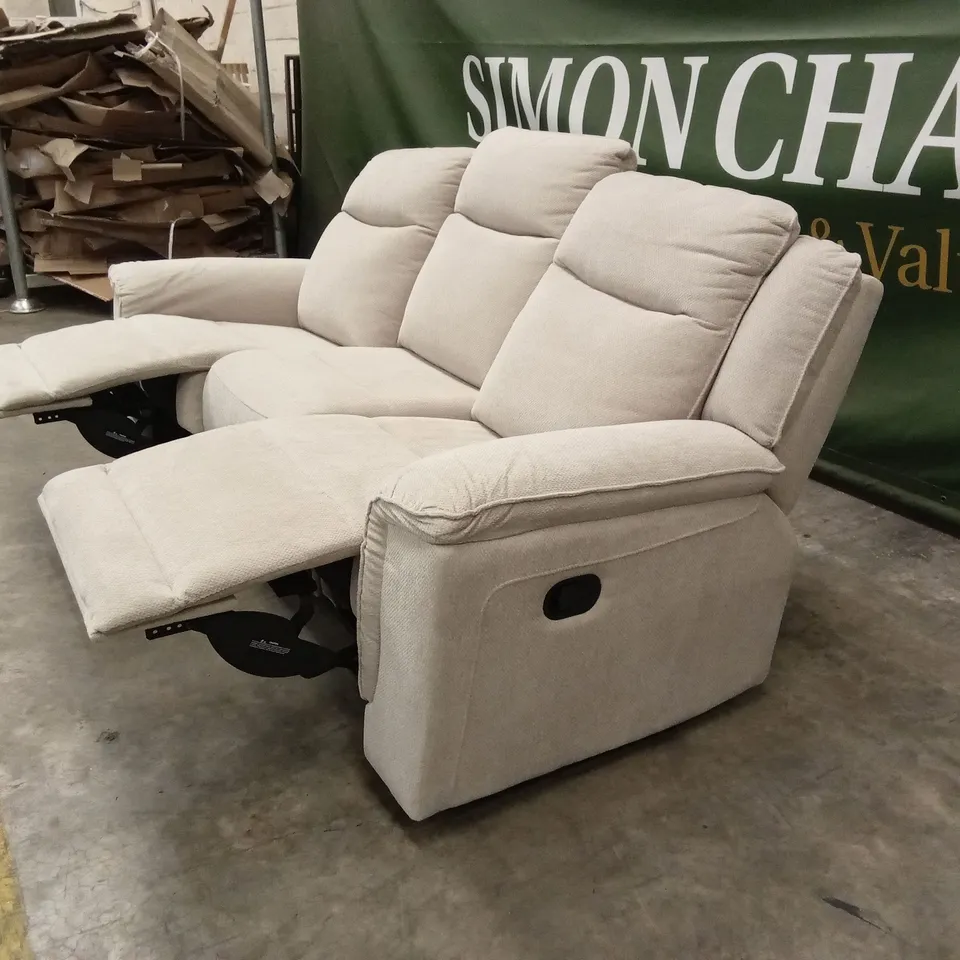 MIRO 3 SEATER MANUAL FABRIC RECLINER SOFA RRP £999