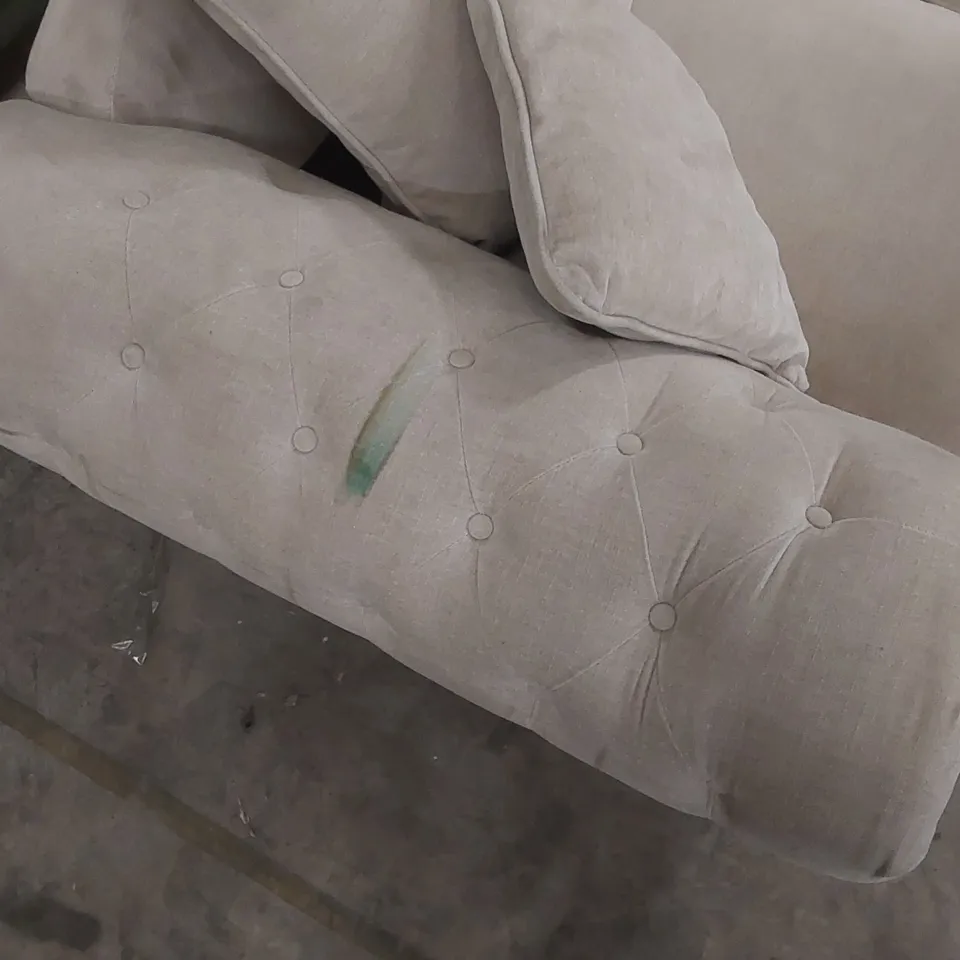 QUALITY DESIGNER WINDSOR 3 SEATER FABRIC UPHOLSTERED SCATTER BACK SOFA