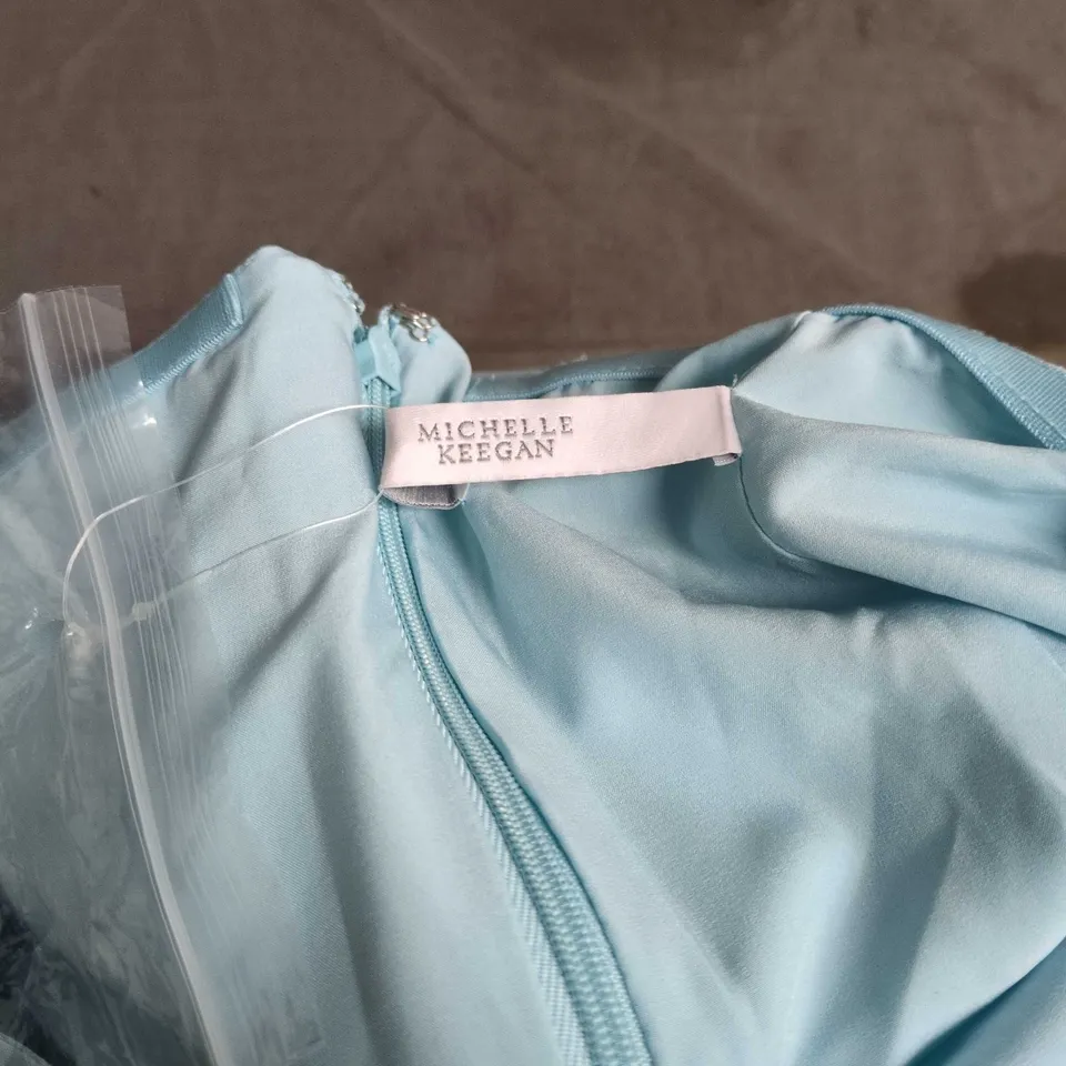 MICHELLE KEEGAN WOMEN'S LIGHT BLUE DRAPED DRESS - SIZE UNSPECIFIED