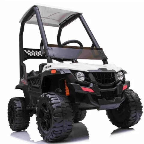 BRAND NEW BOXED RENEGADE COMBI UTV 12V RIDE ON JEEP Â€“ HIGH TOP MODEL + TRAILER WHITE(2 BOXES)