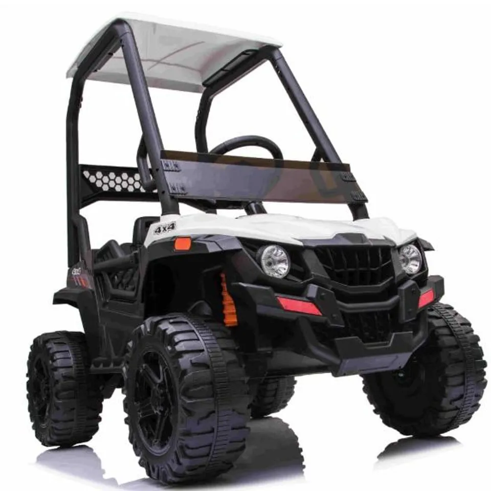 BRAND NEW BOXED RENEGADE COMBI UTV 12V RIDE ON JEEP Â€“ HIGH TOP MODEL + TRAILER WHITE(2 BOXES)