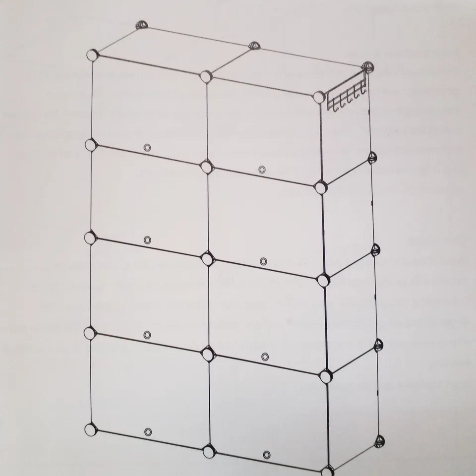 BOXED 32 PAIR STACKABLE SHOE STORAGE CABINET -BLACK-