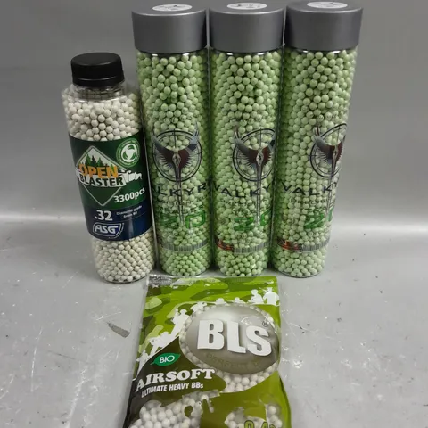 5 X SEALED AIRSOFT BB BULLETS TO INCLUDE VALKYRIE, BLS & OPEN BLASTER