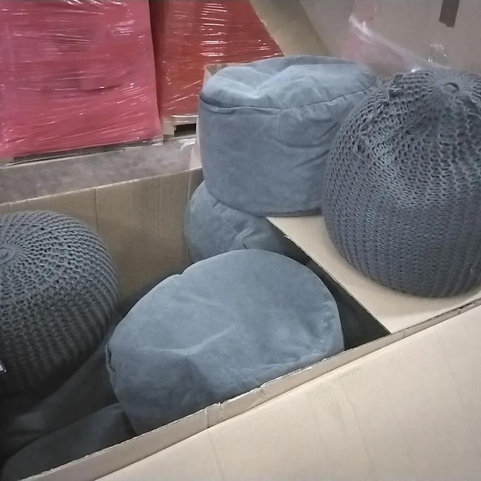 PALLET OF 12 ASSORTED POUFFES