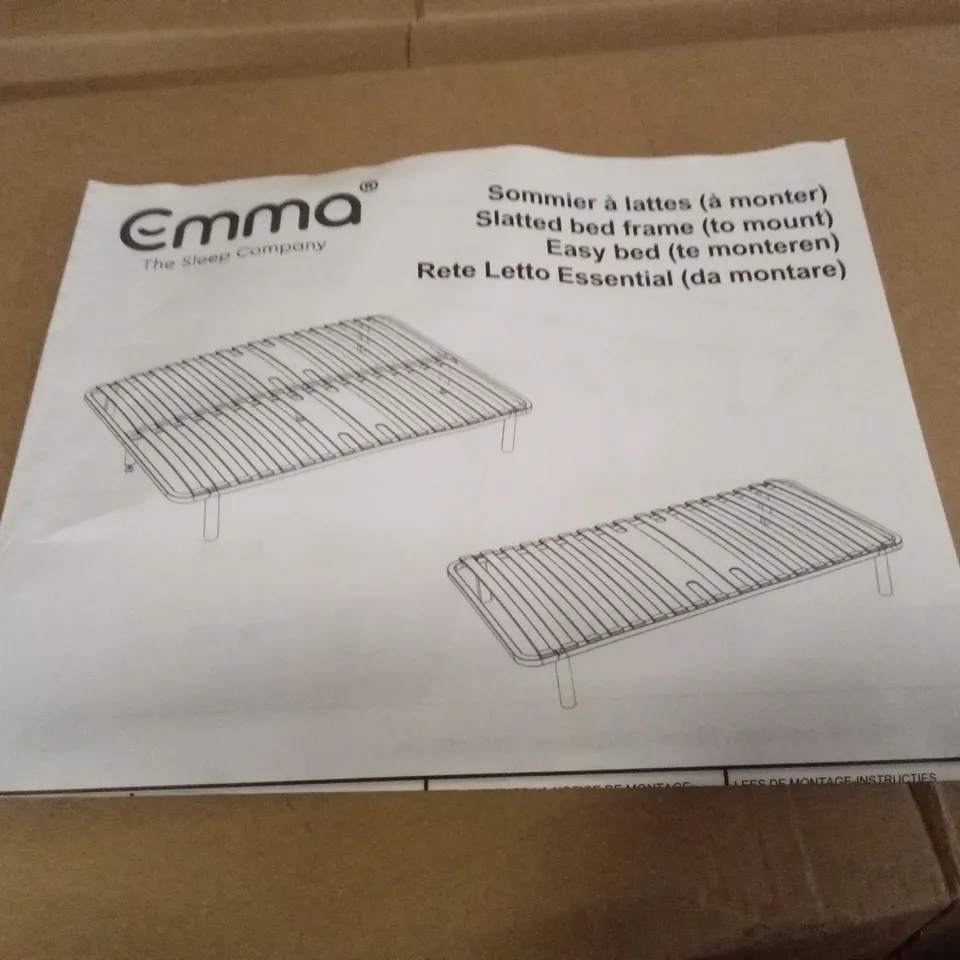 BRAND NEW BOXED EMMA SLATTED BED FRAME - 135 X 190 DOUBLE (1 BOX)