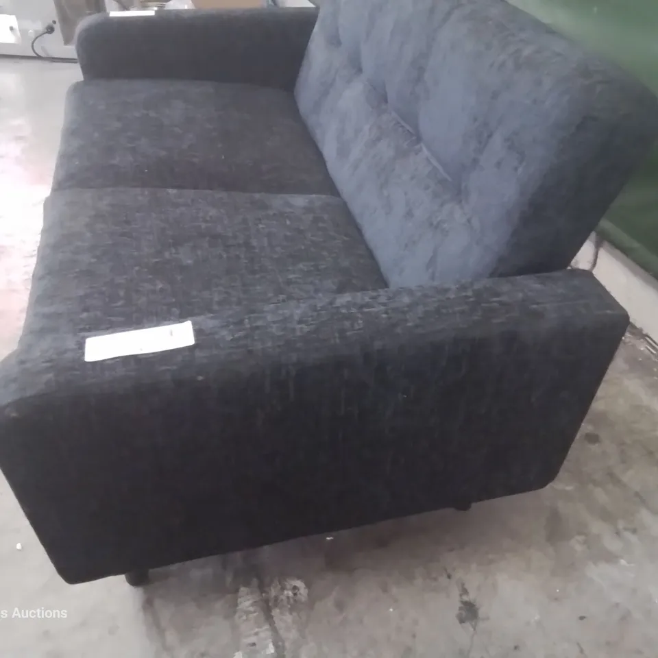 DESIGNER TWO SEATER SOFA CHARCOAL FABRIC 
