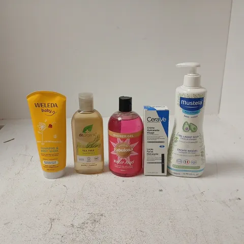 TOTE OF APPROXIMATELY 15 ASSORTED COSMETIC ITEMS TO INCLUDE WELEDA BABY, TEA TREE SHAMPOO, FABULOSA, MUSTELA, CERA VE ETC
