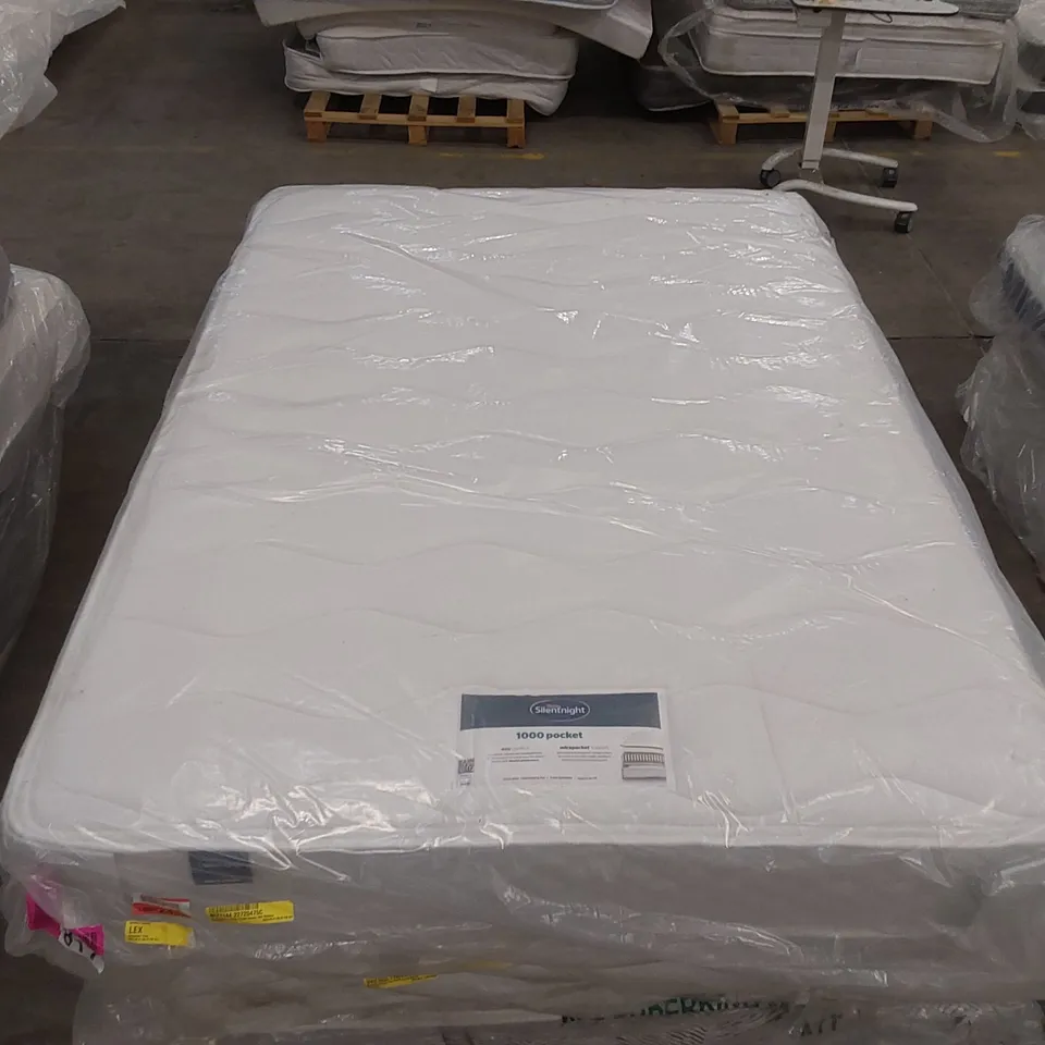 QUALITY BAGGED SILENTNIGHT ECO COMFORT POCKET SPRUNG 1000 DOUBLE 4'6" MATTRESS