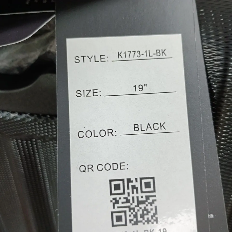 KONO 19IN HARD SHELL LUGGAGE – STYLE K1773-1L-BK, BLACK
