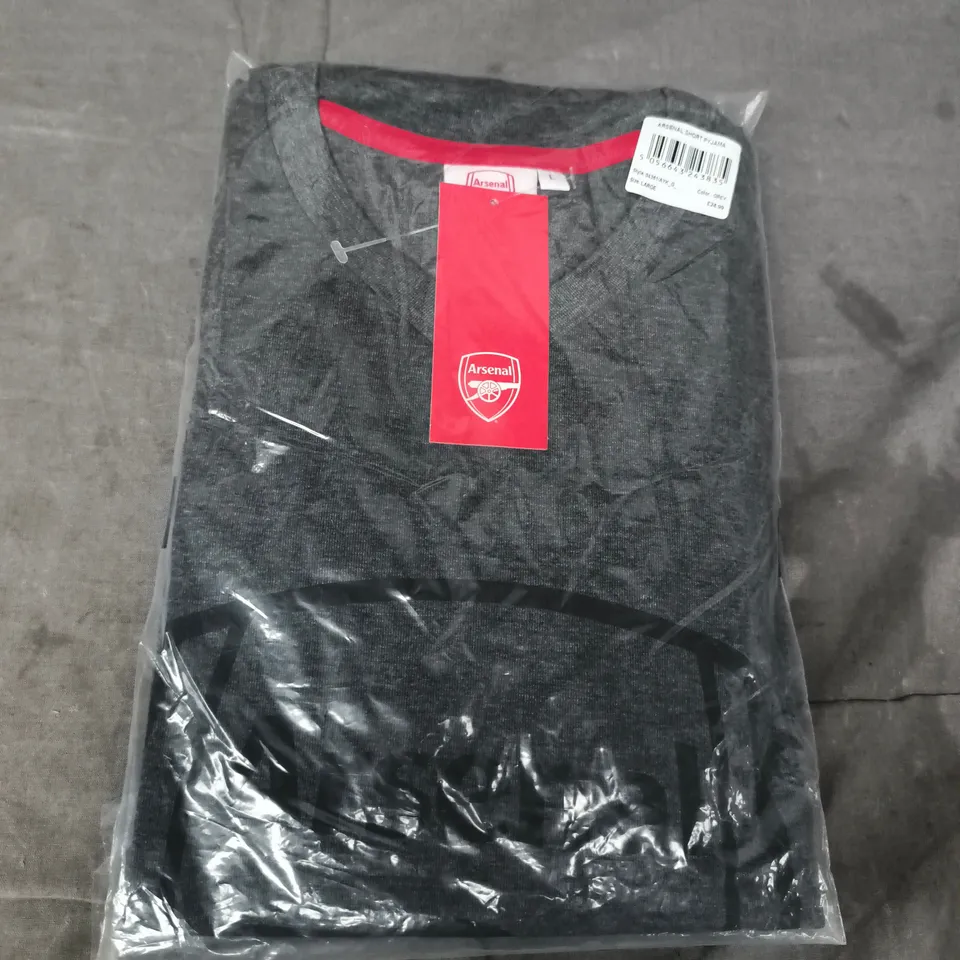 BAGGED ARSENAL FOOTBALL SHORT PYJAMA IN GREY SIZE LARGE