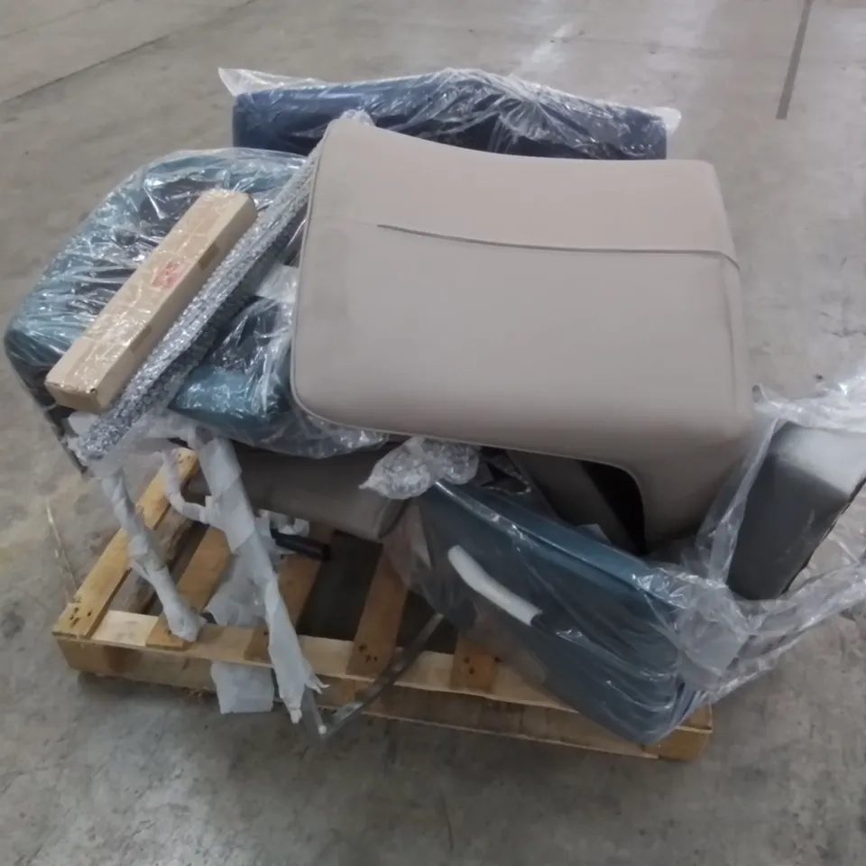 PALLET TO CONTAIN ASSORTED CHAIR PARTS INCLUDING SEATS AND FRAMES