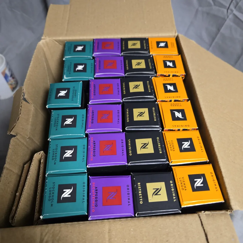 BOX OF APPROXIMATELY 24 X NESPRESSO WORLD EXPLORATIONS, STOCKHOLM FORTISSIO LUNGO