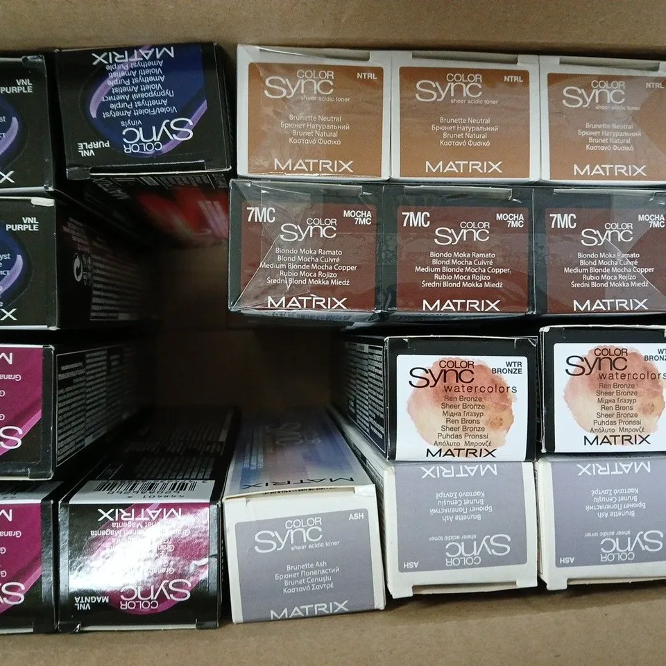 BOX OF APPROXIMATELY 20 ASSORTED MATRIX SO COLOUR SYNC PRODUCTS