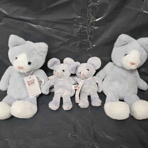 BEAR&ME CAT+MOUSE TEDDYS DUO X2