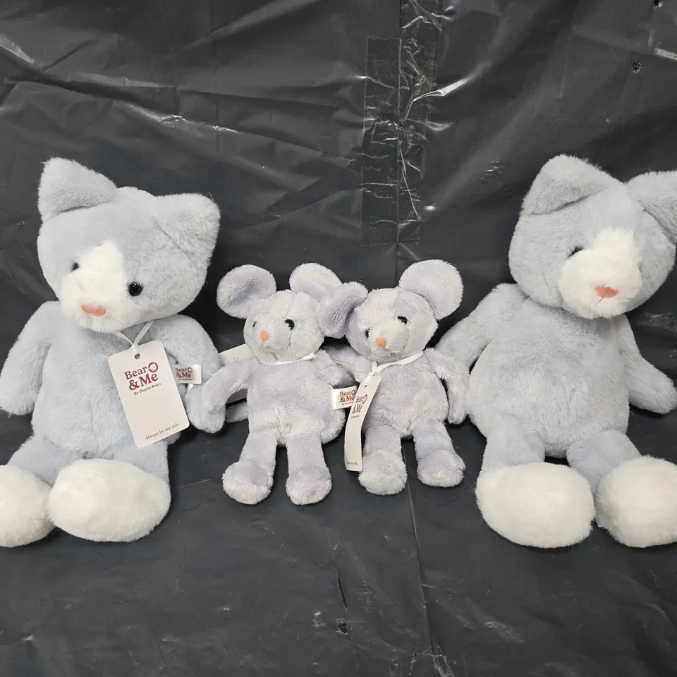 BEAR&ME CAT+MOUSE TEDDYS DUO X2