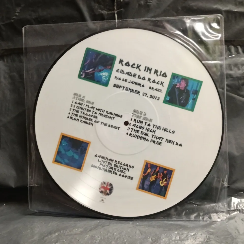 IRON MAIDEN ROCK IN RIO LIMITED EDITION PICTURE DISC VINYL