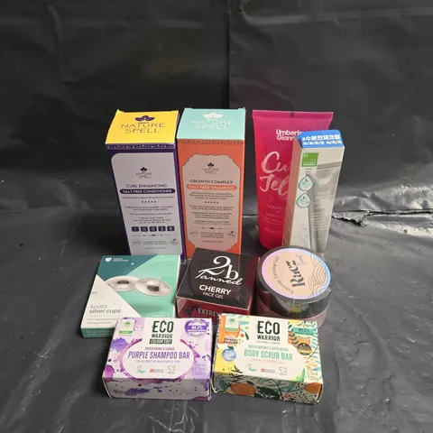 APPROXIMATEY 20 ASSORTED HEALTH AND BEAUTY PRODUCTS TO INCLUDE - NATURE SPELL SALT FREE SHAMPOO - 2B TANNED CHERRY FACE GEL - KOALA BABYCARE SILVER CUPS - ETC