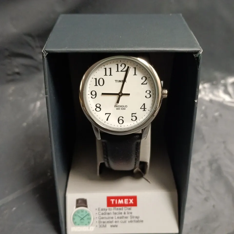 TIMEX INDIGLO LEATHER STRAP WATCH